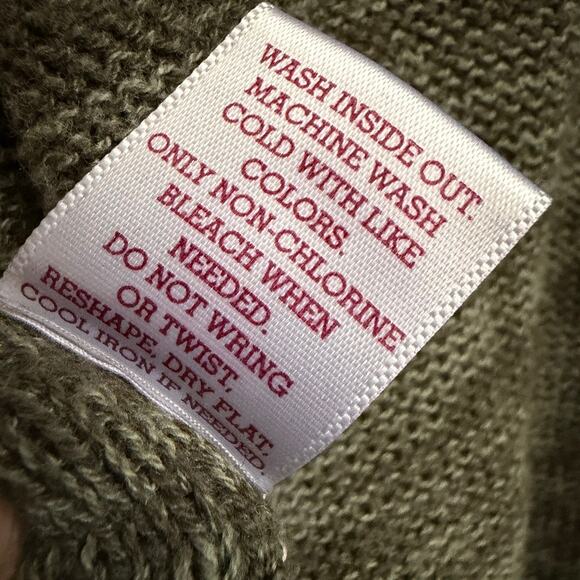 Crisscross V Neck Knit Sweater Olive Green M Chic Layering Cozy Lightweight - Picture 5 of 6